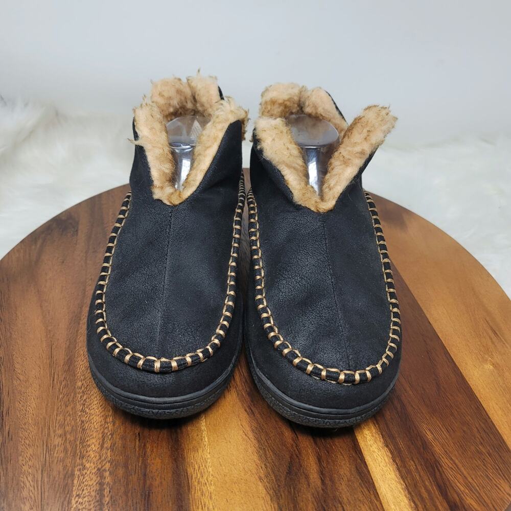 WhiteCotton Women's Dark Brown Sherpa Inside Slippers Size 9